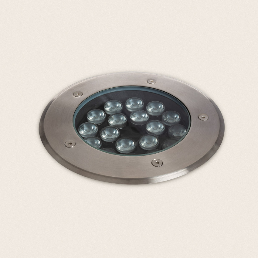 18W Solid Ground Recessed Outdoor Spotlight Stainless Steel 