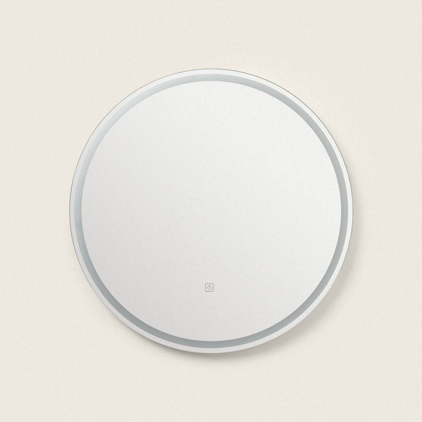 Jizan Anti-Fog Bathroom Mirror with LED Light Ø60 cm